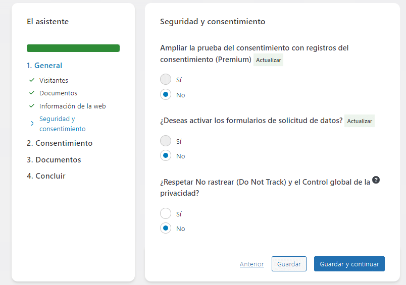 Activar Google Consent Mode V2 en Complianz (Wordpress)
