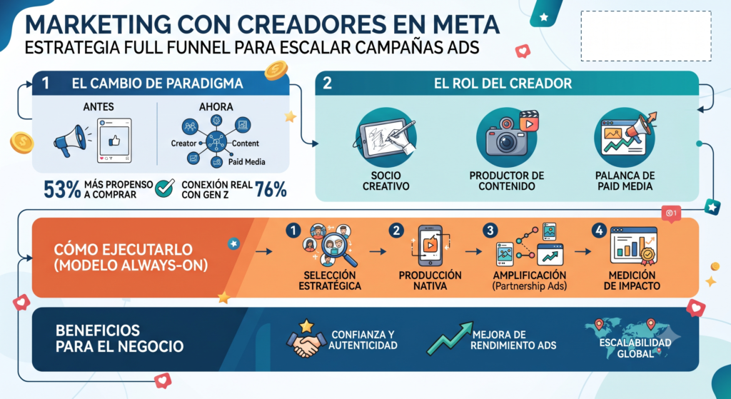 Marketing con creadores en Meta